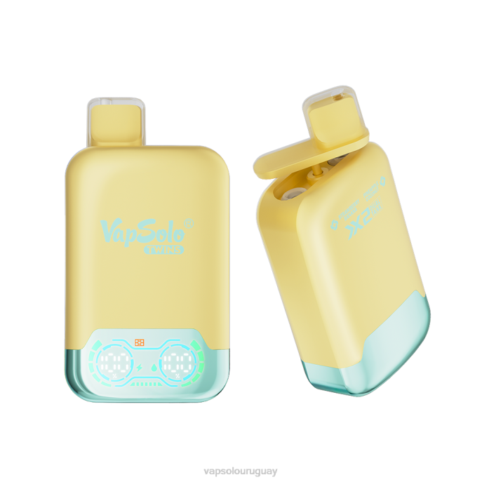 VapSolo Uruguay - piña, coco y fresa, plátano VapSolo TWINS vaporizador desechable 4RTV31